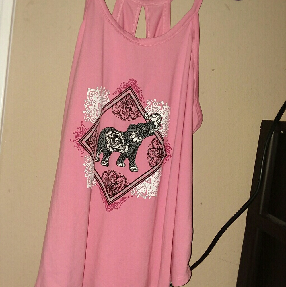 Pink Elephant Tank Top